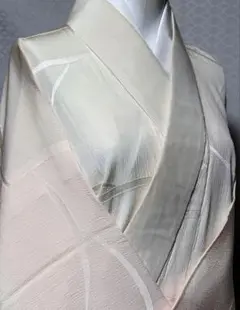 美品　和服　正絹　単衣　露芝.ボカシ模様　無双.長襦袢　早い者勝ち