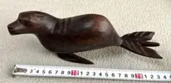 木製 アザラシ 置物 約25cm