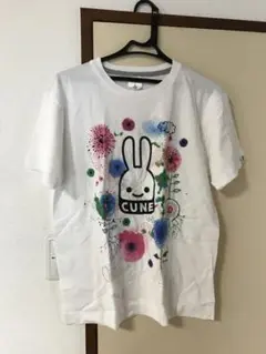 CUNE 2021SS 新作デザイン Tシャツ お花うさぎ