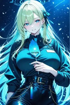 A2353 AIイラスト　美女 L版サイズ 1点物