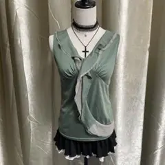 ノースリーブ タンクトップ coquette フェアリーグランジ