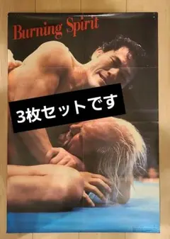 3枚組！燃える闘魂 アントニオ猪木サイン入りポスター/新日本プロレス