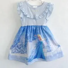 25日まで値下げ！FROZEN エルサプリント ノースリーブワンピース 水色