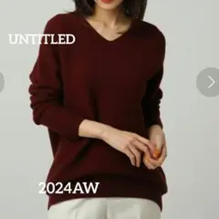 2024AW アンタイトル LカシミヤウールVネックニット ゼニア