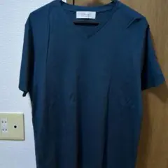 Dresstee ダークブルー Vネック Tシャツ