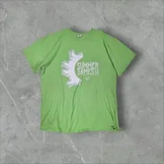 海外古着 GILDAN SUMMER GAMES 　 Tシャツ　ライトグリーン