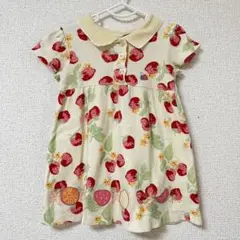 美品　綿100% carter's ワンピース　80cm 半袖　夏服　いちご