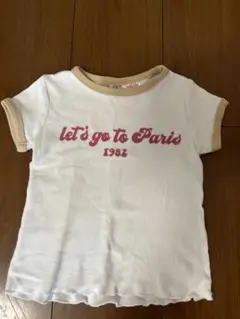 ZARA Tシャツ 12-18ヶ月 ホワイト/ベージュ　86センチ