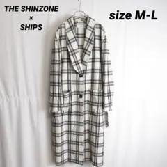 THE SHINZONE チェック フランネル ベルテッド ガウン ロングコート