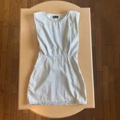 ZARA デニム ショルダーパッドミニワンピース