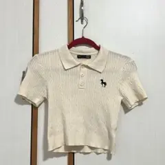 Dazy アイボリー ニットポロシャツ M ユニコーン