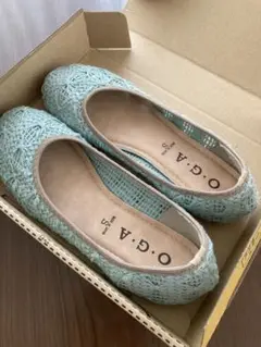 ⭐︎お値下げ中⭐︎O.G.A. ミントグリーン フラットシューズ