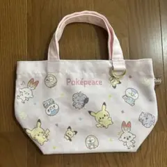 ポケモン　ポケピース　ミニトート　ピンク　トートバッグ