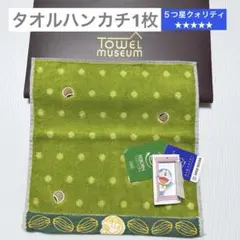 新品　グリーン　ドラえもん　タオル　ハンカチ　どんぐり　どこでもドア　５つ星