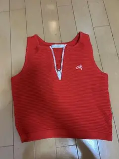 MOUSSY 赤 ジッパータンクトップ F