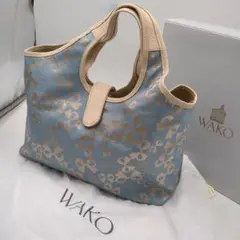 未使用級　箱付き　WAKO トート　ハンド　総柄　リボン