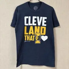 431 紺 Cleveland アメリカ古着 Tシャツ ビッグプリントTシャツ