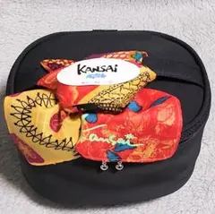 KANSAI　黒色ポーチとオレンジ色ハンカチのセット品　未使用品