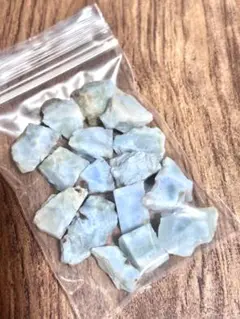 r14.ドミニカ ラリマー 原石ラフ 1セット 天然石 鉱物標本