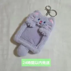 ☆新品未使用 ねこ トレカケース むらさき 推し活☆