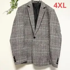 ヴィンテージ【4XL】グレンチェックテーラードジャケット アウター 菅田将暉