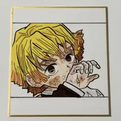 鬼滅の刃 我妻善逸 色紙 手描きイラスト ファンアート