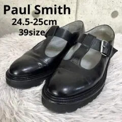 【希少】ポールスミス　ストラップ　ローファー　ブラック39size