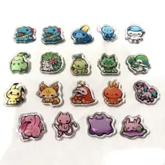ポケモン　アクリルパーツ　　シャカシャカ　ミニ　１９個セット