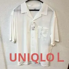 UNIQLO オープンカラーシャツ L ホワイト