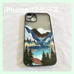 ☆iPhone 13ケース サンセット マウンテンシー 風景パターン ハード