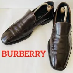 BURBERRY バーバリー 濃茶 ローファー 25.5cm 除菌・消臭済み