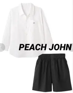 PEACH JOHN ロゴシャツセット 上下 ルームウェア ペアルック M039