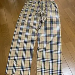 バーバリーロンドン ロングパンツ ルームウェア 綿 ベージュ ノバチェック