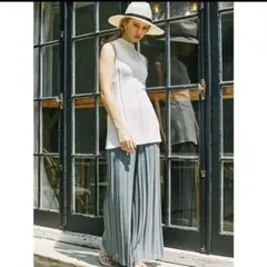 【美品】eimy istoire テクスチャーパターンニットタンク MINT