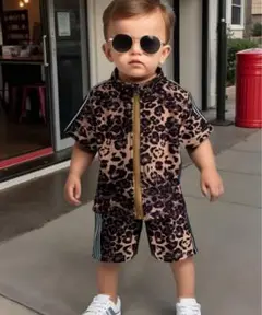 SHEIN ヒョウ柄 3-6M セットアップ