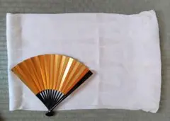 留袖用 正絹帯揚げ 扇子 2点セット