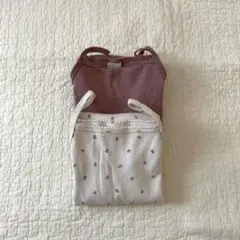 H&M キャミソール　ロンパース　リブ