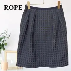 zB776【S】ROPE スカート チェック柄 Aライン プリーツ