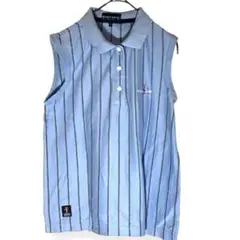 PEARLY GATES ノースリーブゴルフウェア　青（1.M）ストライプ　美品