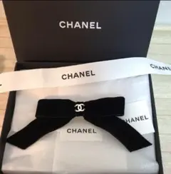 値下げ中!新品未使用☆CHANEL ベロア リボン バレッタ
