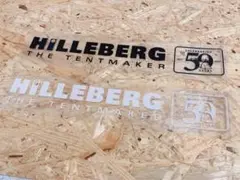ヒルバーグ 50周年記念ステッカー デカールステッカー 白黒2枚セット