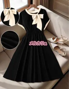 匿名配送♡shein ロングワンピース リボン シーイン