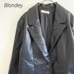 Blondey. フェイクレザージャケット ブラック vintage 大きめ