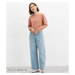 Honeys　シャーリング使いＴシャツ　カットソー　UVカット