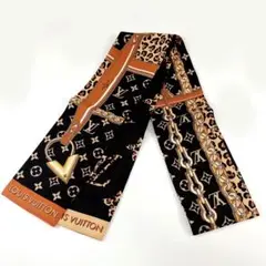 LUIS VUITTON ルイヴィトン バンドーBB リボン スカーフ シルク