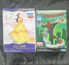 ACT/CUTプレミアムフィギュア★2点セット★美女と野獣ベル&スパイダーマン