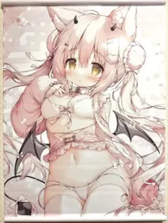 桃豆こまもち　wスエード B2タペストリー