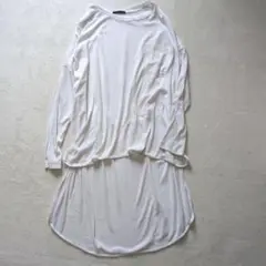 vent blanc　ヴァンブラン　デザイン　カットソー　Ｆサイズ　日本製　白