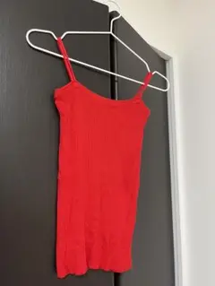 タンクトップ キャミソール 赤