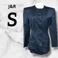 J&R ブラック ボタンジャケット 肩パット入り 美品 S